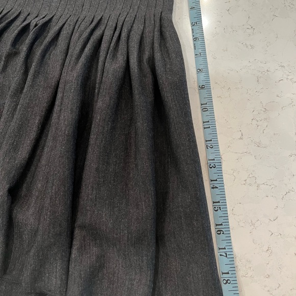 Ralph Lauren, pleated, soft wool with leather trim skirt - Picture 6 of 11